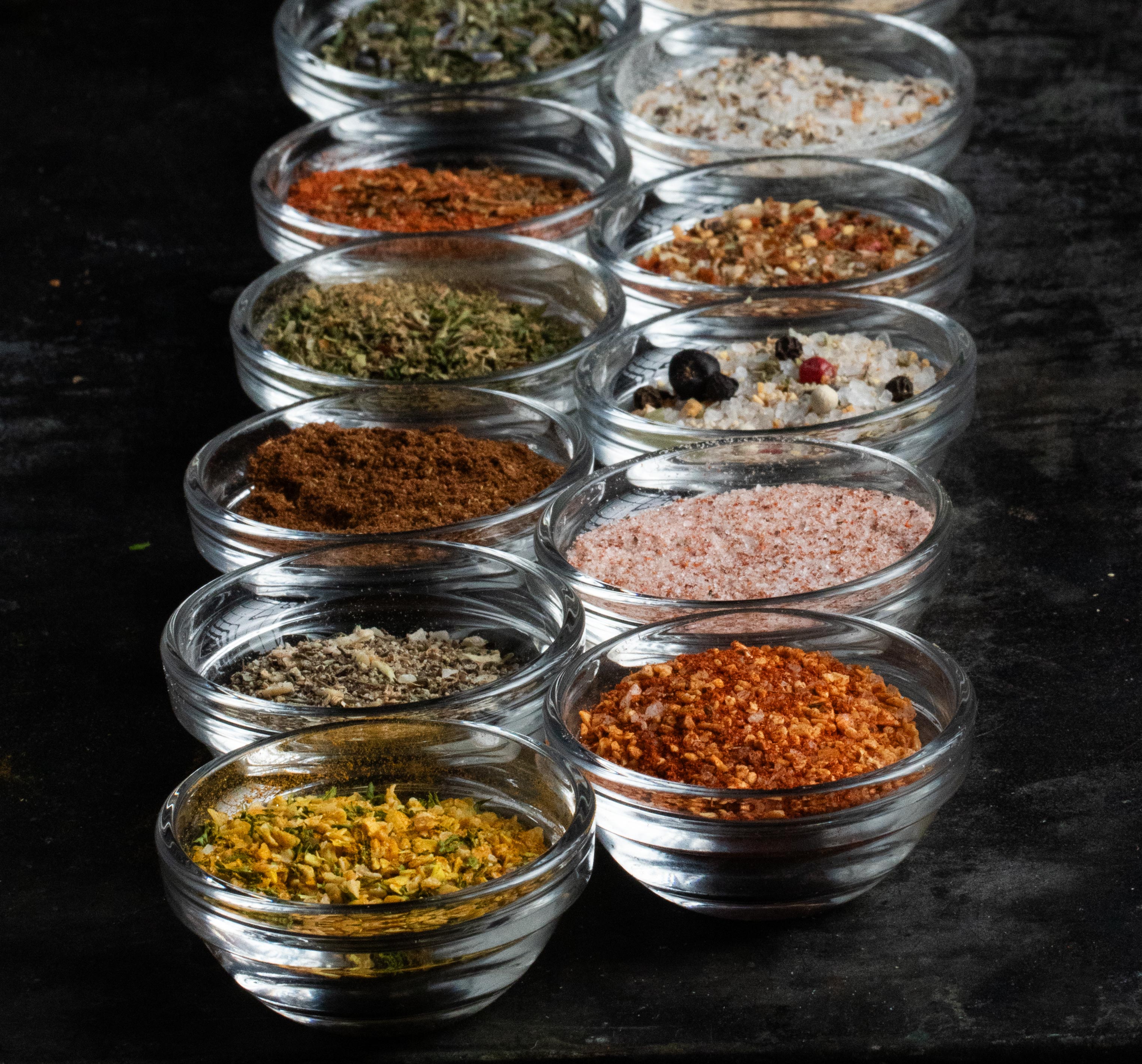 bowls of spices