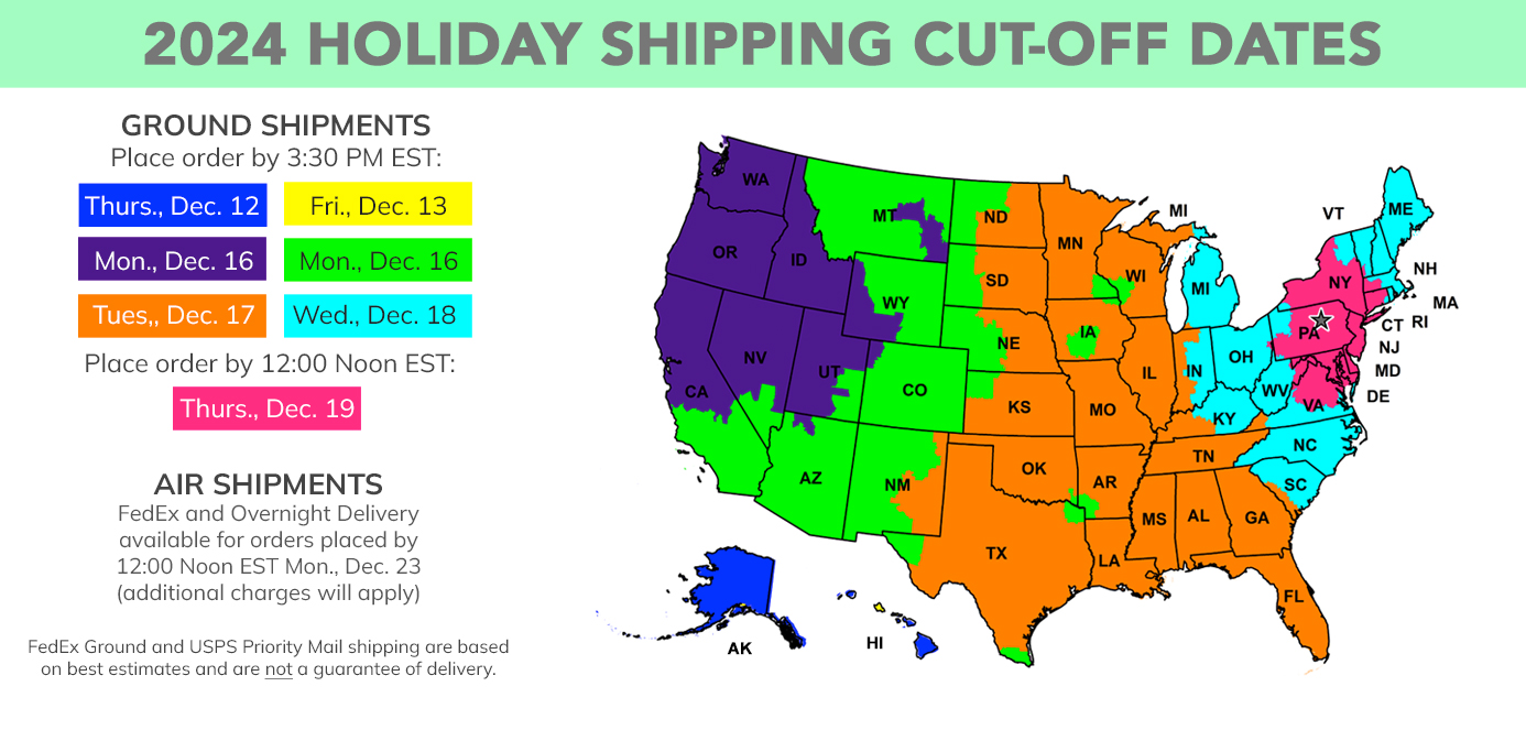 Holiday Shipping Cut-Off Dates