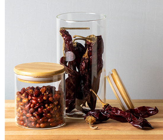 Chiles In Cylinder Jars