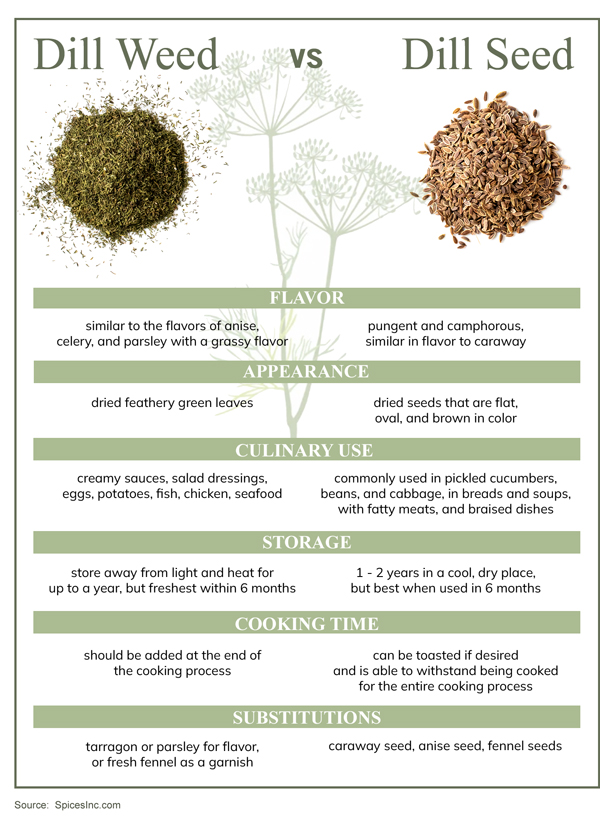 Dill Weed Vs Dill Seed Infographic