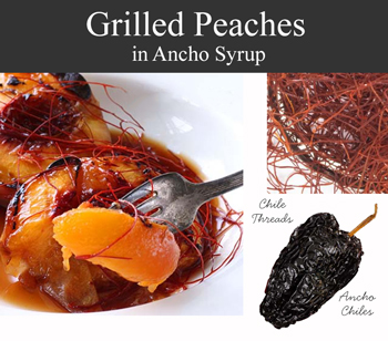 Grilled Peaches in Ancho Syrup