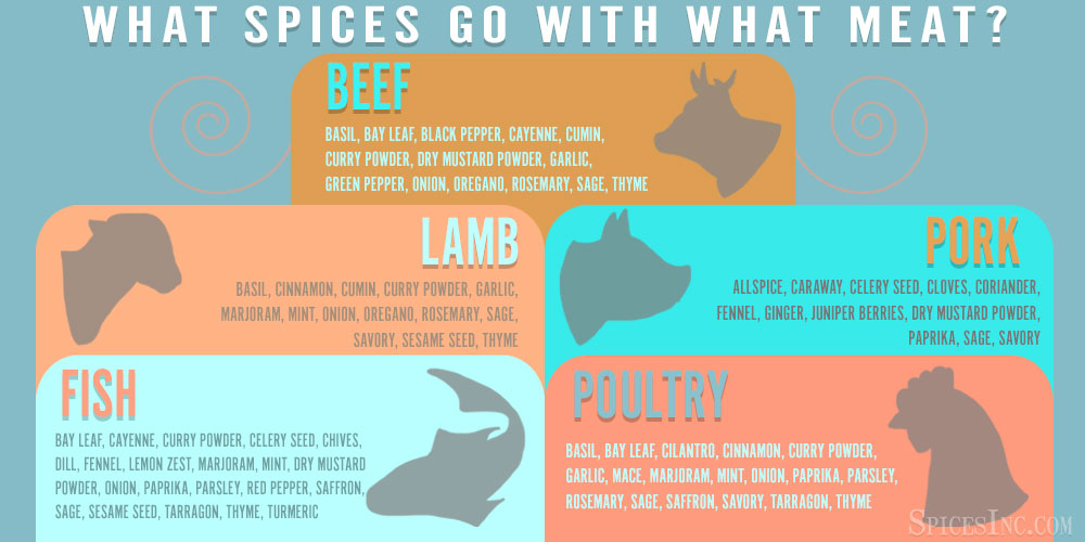 What Spices Go with What Meat Infographic