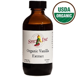 Organic Pure Vanilla Extract - 4 oz jar