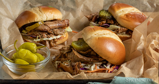 Smoked Pulled Turkey with Honey Aleppo Pepper Seasoning Sandwich
