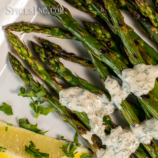 Grilled Asparagus with Green Goddess Dressing