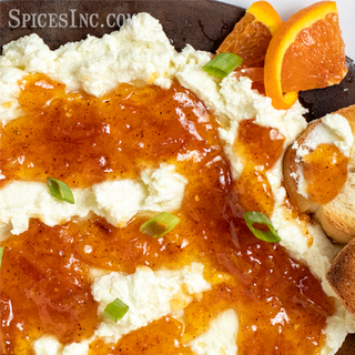 Goat Cheese with Honey Habanero Marmalade