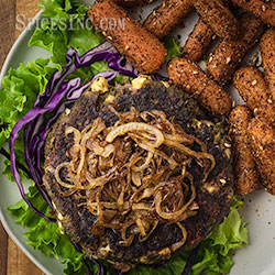 Greek Burger and Zaatar Carrots