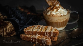 Salted Caramel Glazed Biscotti