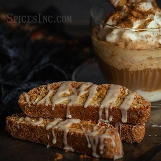 Salted Caramel Glazed Biscotti