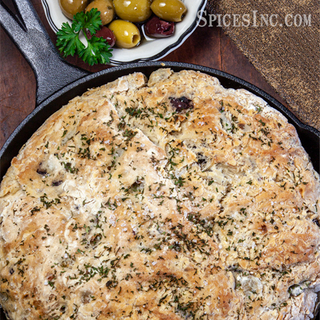 Skillet Olive Bread