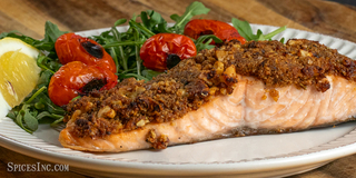 Pastrami Crusted Baked Salmon