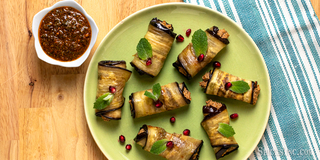 Green Ajika Eggplant Rolls