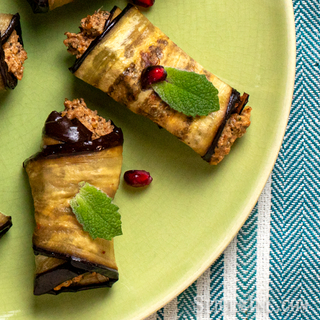 Green Ajika Eggplant Rolls