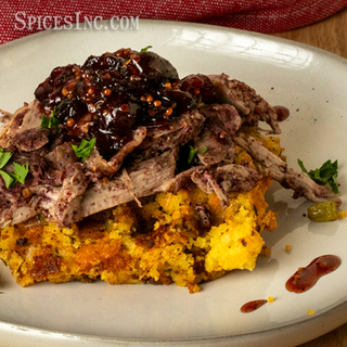 Sweet & Savory Open-Faced Turkey Waffle