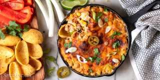 Buffalo Maple Chicken Chili Corn Dip