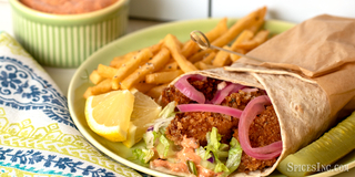 Rose Harissa Fish Stick Wrap
