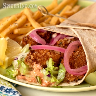 Rose Harissa Fish Stick Wrap