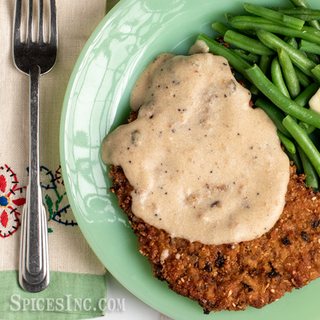 Spicy Cornflake Crusted Chicken Fried Steak