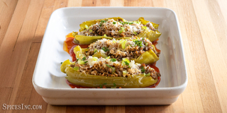 Spicy Pork Stuffed Peppers