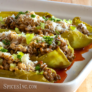 Spicy Pork Stuffed Peppers