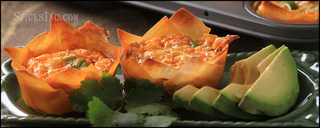 Manzanillo Scrambled Eggs in Crispy Wonton Shells