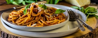 Vegetarian Amatriciana (pasta)