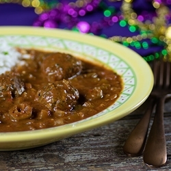 Vegetarian Gumbo with Vegan Andouille Meatballs