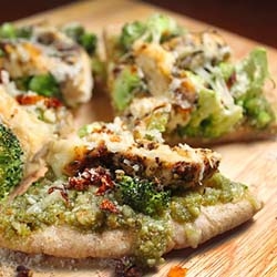 Chicken Broccoli Pesto Pizza