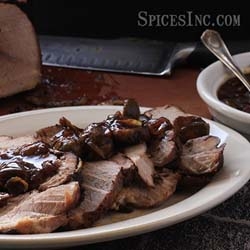 Stuffed Pork Loin Roast with Smoked Tea Rub