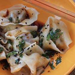 Smoky Pork Wontons in Sichuan Red Chili Oil