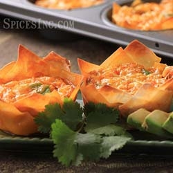 Manzanillo Scrambled Eggs in Crispy Wonton Shells
