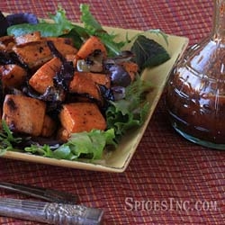Roasted Sweet Potato Salad with Smoky Chipotle Balsamic Dressing