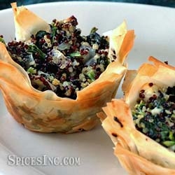 Quinoa Feta Phyllo Cups