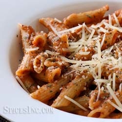 Roasted Vegetable Sauce and Penne Pasta