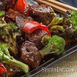 Korean Beef and Broccoli Kebabs