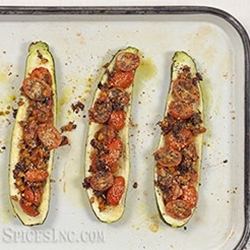 Zucchini Bruschetta Boats