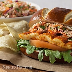 Piri Piri Halloumi Burgers with Citrus Slaw