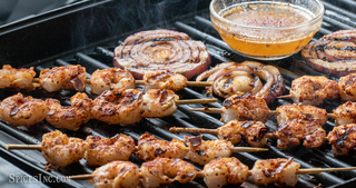 Grilled Honey Aleppo Shrimp