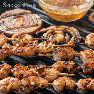 Grilled Honey Aleppo Shrimp