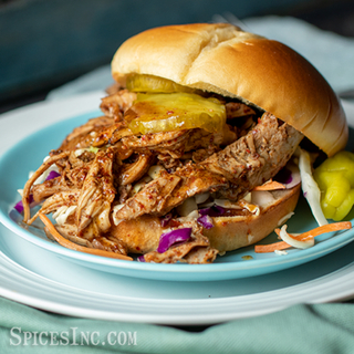 Smoked Pulled Turkey with Honey Aleppo Pepper Seasoning Sandwich