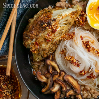 Pork Noodle Bowl with Spicy Chili Crisp