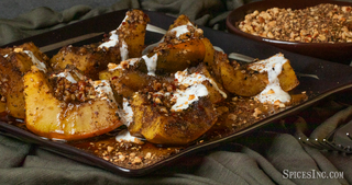 Roasted Caramelized Acorn Squash with Dukkah