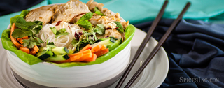 Vietnamese Lemongrass Chicken Noodle Bowl