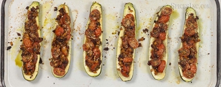 Zucchini Bruschetta Boats