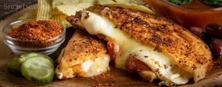 Grilled Cheese with Red Jalapeno Flake Butter