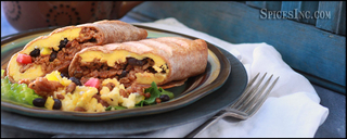 Chorizo and Black Bean Breakfast Burrito