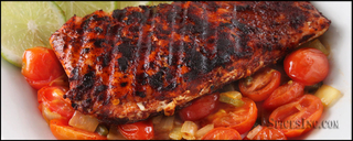 Salmon with a Fiery Warm Salsa