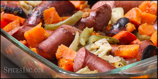 Turkey Sausage with Roasted Vegetables