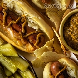NYC Styled Hot Dog with Porter Mustard