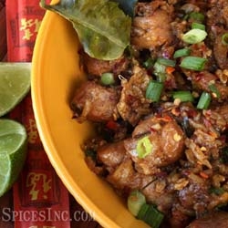 Chicken Fried Rice with Lime and Makrut Lime Leaves